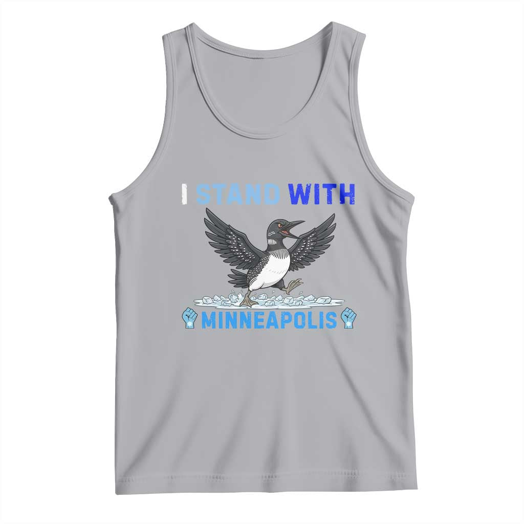 I Stand With Minneapolis Tank Top Loon Minnesota Resist Anti ICE Immigration Protest