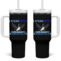I Stand With Minneapolis Tumbler With Handle Loon Minnesota Resist Anti ICE Immigration Protest