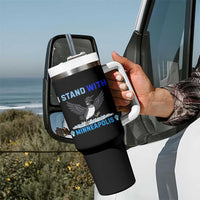 I Stand With Minneapolis Tumbler With Handle Loon Minnesota Resist Anti ICE Immigration Protest
