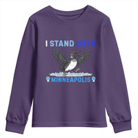 I Stand With Minneapolis Youth Sweatshirt Loon Minnesota Resist Anti ICE Immigration Protest