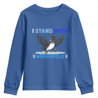 I Stand With Minneapolis Youth Sweatshirt Loon Minnesota Resist Anti ICE Immigration Protest