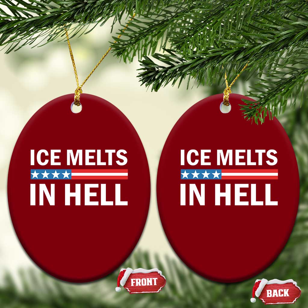 Ice Melts In Hell Ceramic Ornament Activist Statement Quote