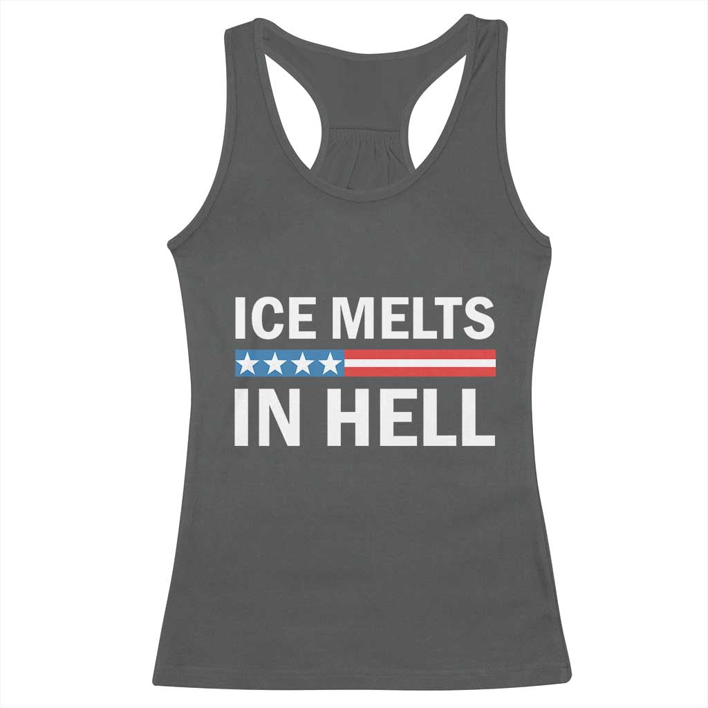 Ice Melts In Hell Racerback Tank Top Activist Statement Quote