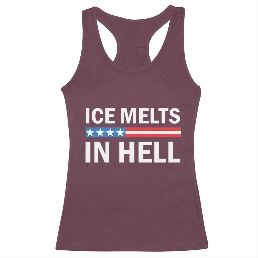 Ice Melts In Hell Racerback Tank Top Activist Statement Quote