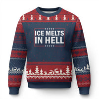 Ice Melts In Hell Ugly Christmas Sweater Immigrant Rights Activist Statement Protest Quote