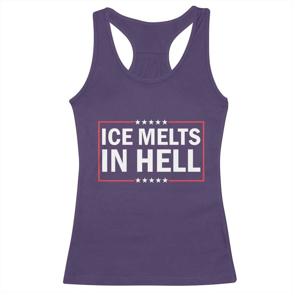 Ice Melts In Hell Racerback Tank Top Immigrant Rights Activist Statement Protest Quote