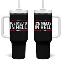 Ice Melts In Hell Tumbler With Handle Immigrant Rights Activist Statement Protest Quote