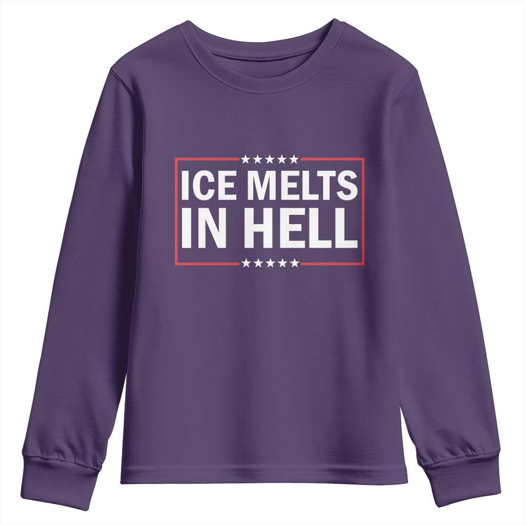 Ice Melts In Hell Youth Sweatshirt Immigrant Rights Activist Statement Protest Quote