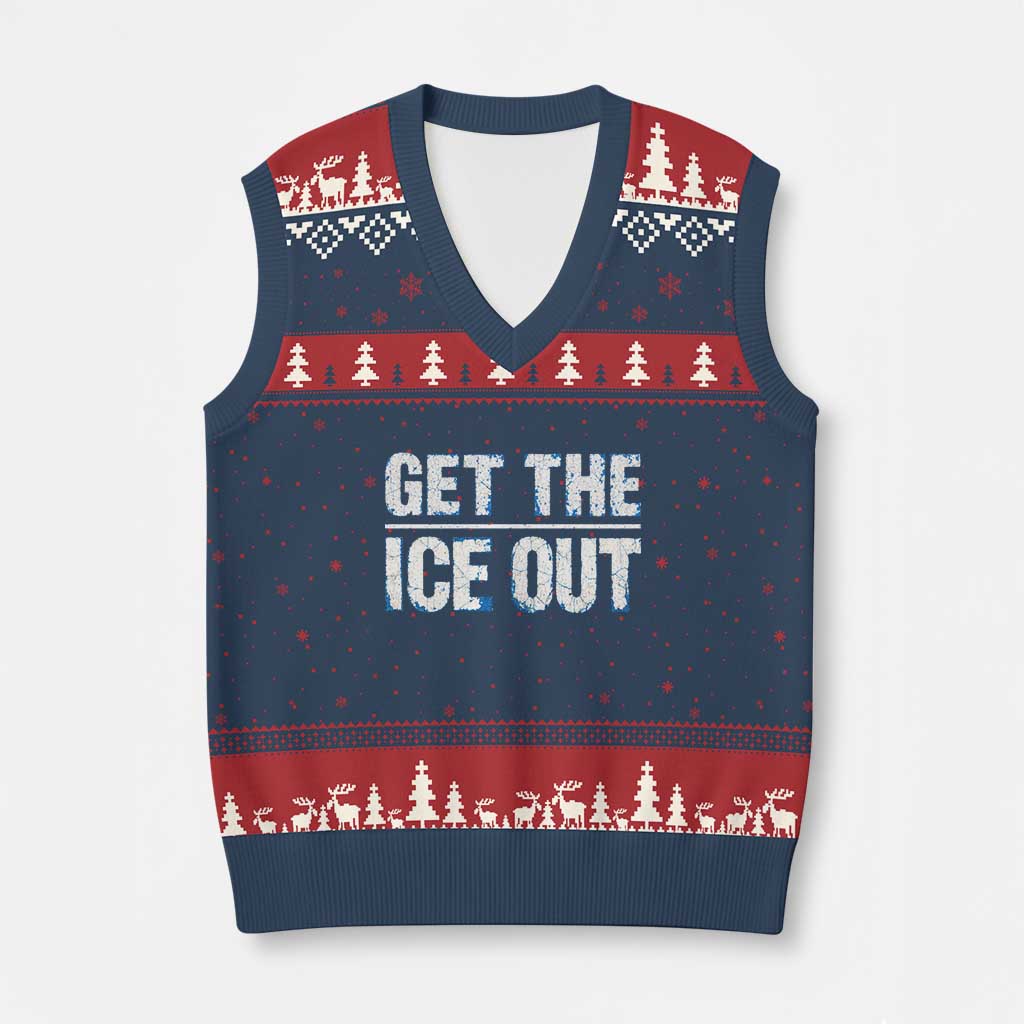 Minnesota Resist Anti ICE Immigration Protest Ladies V-Neck Knit Sweater Vest