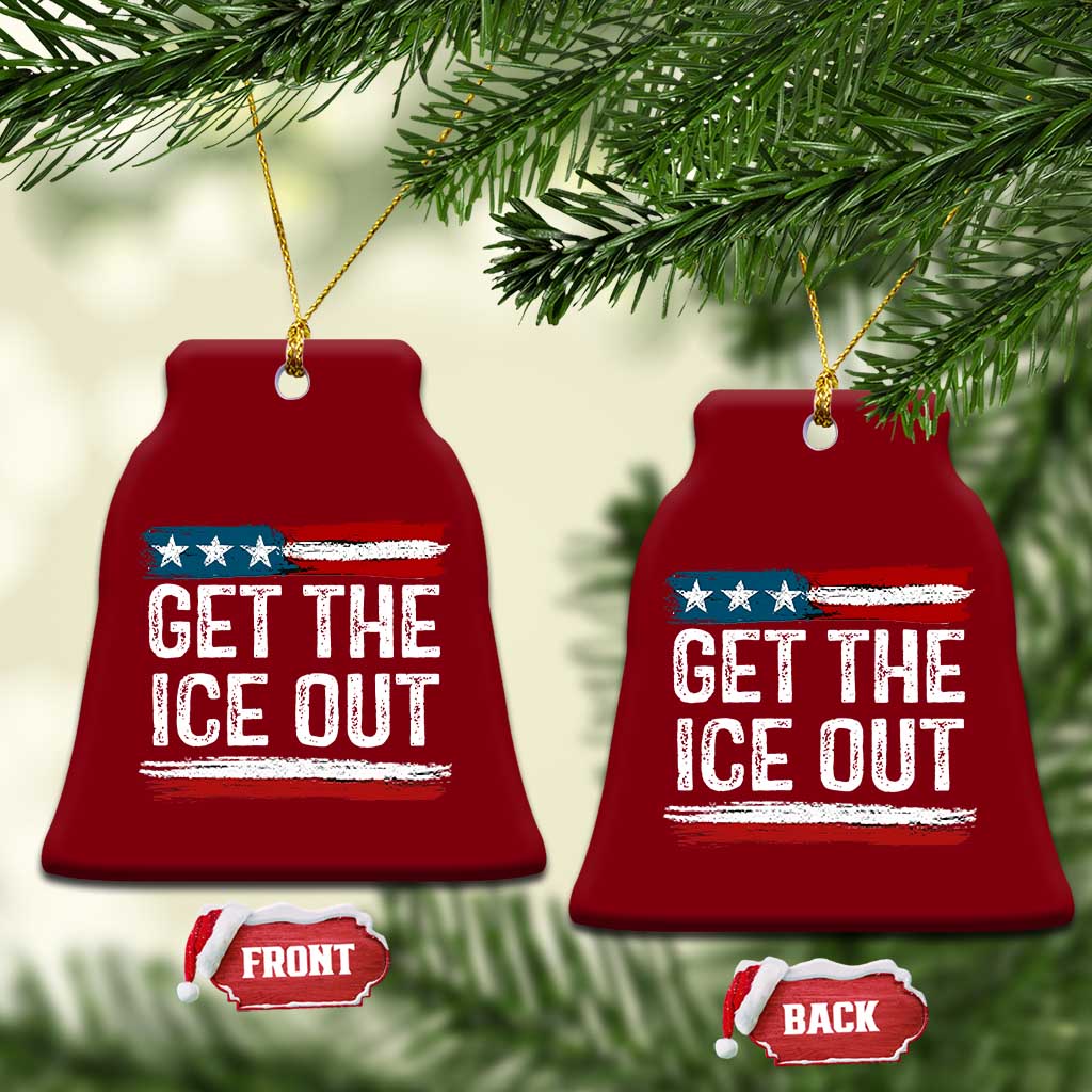 Anti ICE Immigration Protest Human Rights Ceramic Ornament