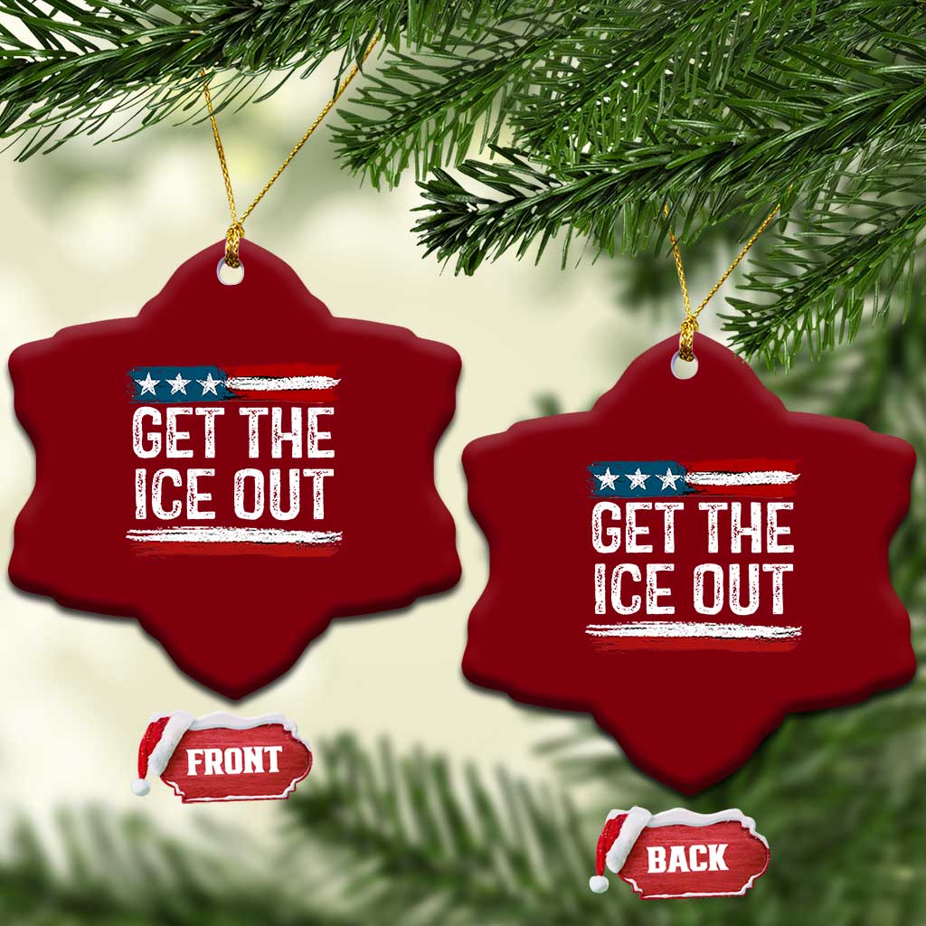 Anti ICE Immigration Protest Human Rights Ceramic Ornament