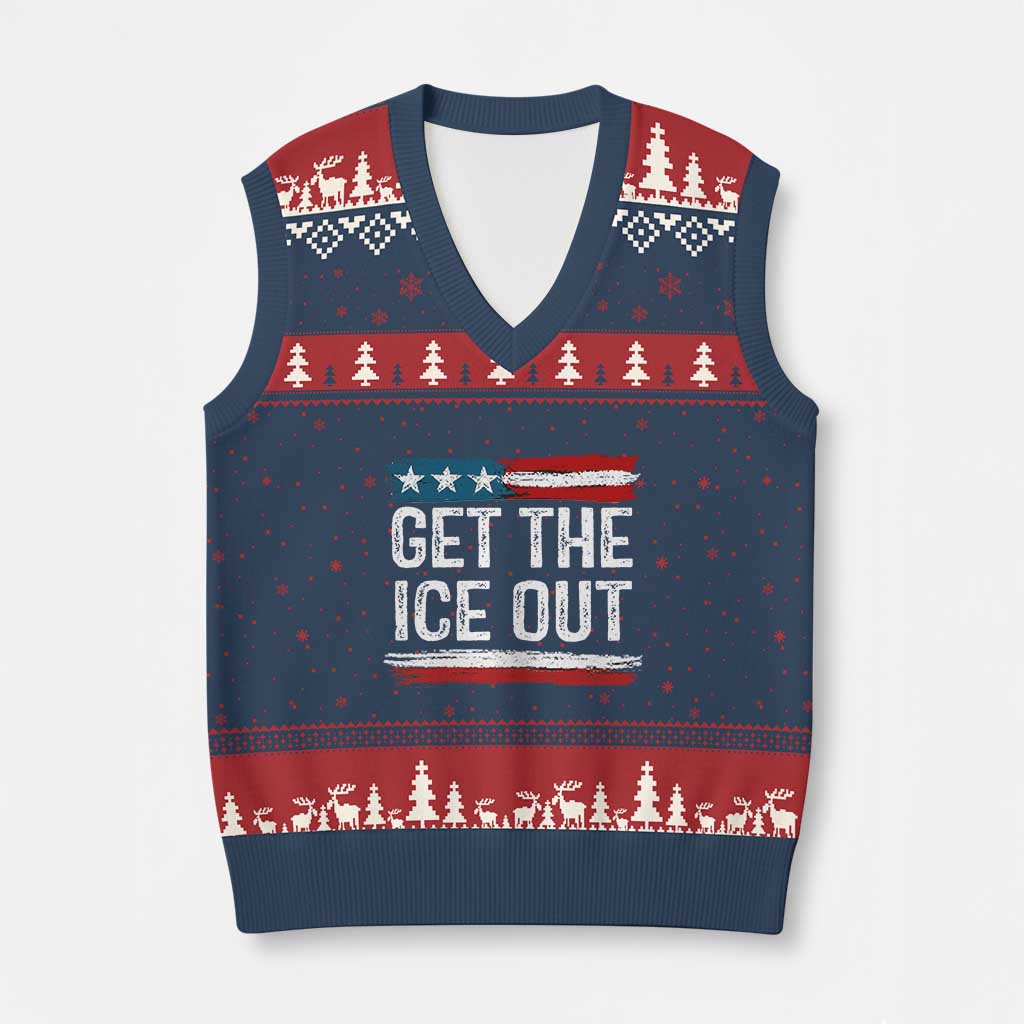 Anti ICE Immigration Protest Human Rights V-Neck Knit Sweater Vest