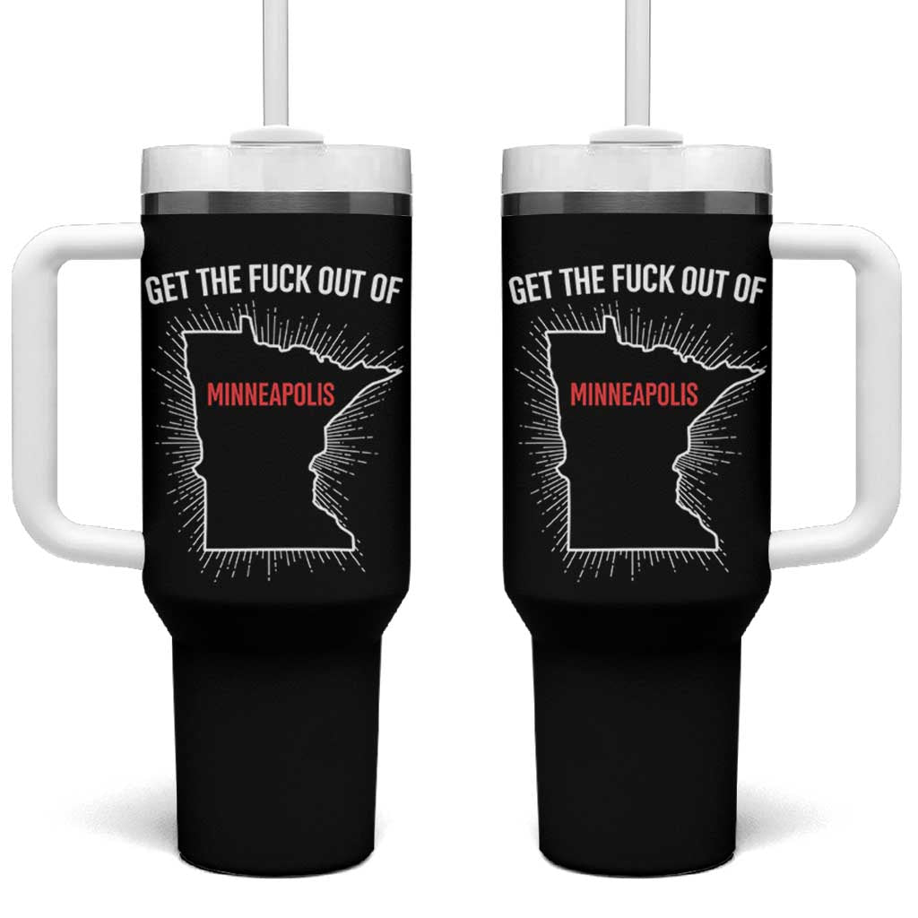 Get The Fck Out Of Minneapolis Tumbler With Handle Minnesota Resist Anti ICE Immigration Protest Ladies
