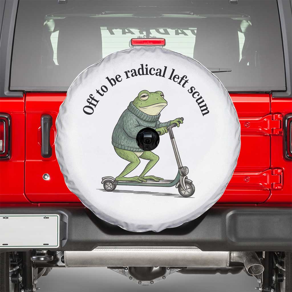 Funny Frog Anti ICE Political Protest Spare Tire Cover Off To Be Radical Left Scum