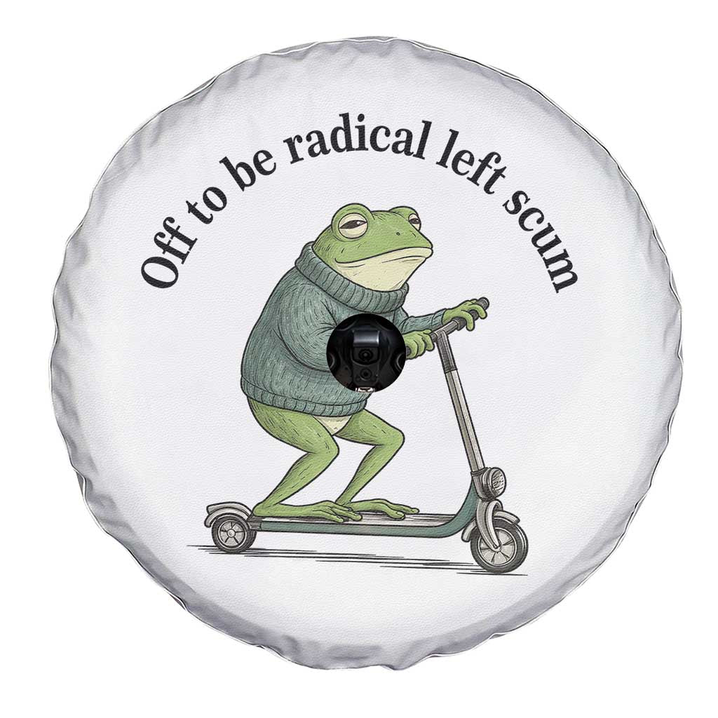 Funny Frog Anti ICE Political Protest Spare Tire Cover Off To Be Radical Left Scum