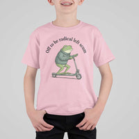 Funny Frog Anti ICE Political Protest T Shirt For Kid Off To Be Radical Left Scum