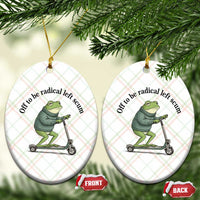 Funny Frog Anti ICE Political Protest Ceramic Ornament Off To Be Radical Left Scum