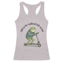 Funny Frog Anti ICE Political Protest Racerback Tank Top Off To Be Radical Left Scum