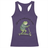 Funny Frog Anti ICE Political Protest Racerback Tank Top Off To Be Radical Left Scum