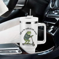 Funny Frog Anti ICE Political Protest Tumbler With Handle Off To Be Radical Left Scum