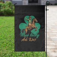 How Lucky Are We Garden Flag Cowboy Western Irish St Patrick's Day