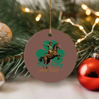 How Lucky Are We Ceramic Ornament Cowboy Western Irish St Patrick's Day