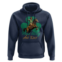 How Lucky Are We Hoodie Cowboy Western Irish St Patrick's Day