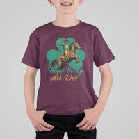 How Lucky Are We T Shirt For Kid Cowboy Western Irish St Patrick's Day