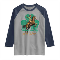 How Lucky Are We Raglan Shirt Cowboy Western Irish St Patrick's Day
