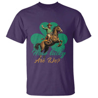 How Lucky Are We T Shirt Cowboy Western Irish St Patrick's Day