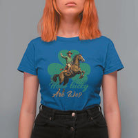 How Lucky Are We T Shirt For Women Cowboy Western Irish St Patrick's Day