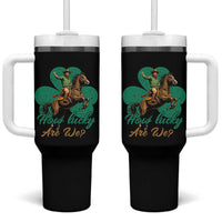 How Lucky Are We Tumbler With Handle Cowboy Western Irish St Patrick's Day
