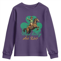 How Lucky Are We Youth Sweatshirt Cowboy Western Irish St Patrick's Day