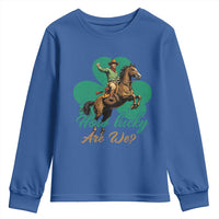 How Lucky Are We Youth Sweatshirt Cowboy Western Irish St Patrick's Day