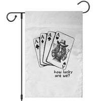 How Lucky Are We Garden Flag Funny Western Cowgirl Rodeo Playing Card
