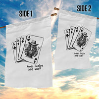 How Lucky Are We Garden Flag Funny Western Cowgirl Rodeo Playing Card