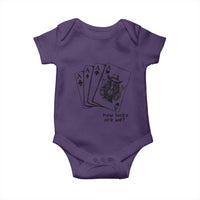 How Lucky Are We Baby Onesie Funny Western Cowgirl Rodeo Playing Card