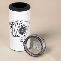 How Lucky Are We 4 in 1 Can Cooler Tumbler Funny Western Cowgirl Rodeo Playing Card