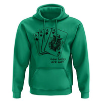 How Lucky Are We Hoodie Funny Western Cowgirl Rodeo Playing Card