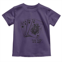 How Lucky Are We Toddler T Shirt Funny Western Cowgirl Rodeo Playing Card