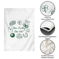 How Lucky Are We Garden Flag Irish Shamrock Horseshoe St Patricks Day