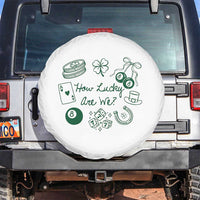 How Lucky Are We Spare Tire Cover Irish Shamrock Horseshoe St Patricks Day
