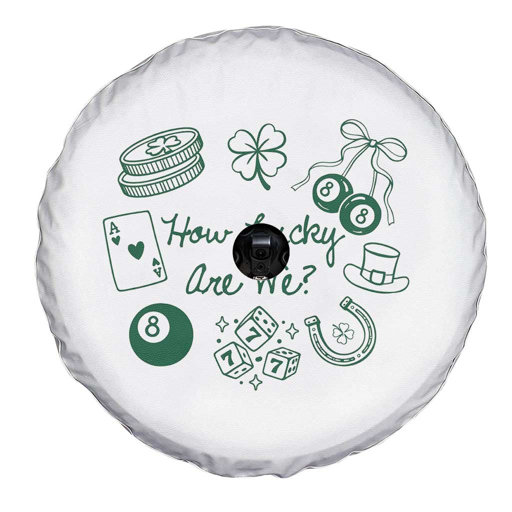 How Lucky Are We Spare Tire Cover Irish Shamrock Horseshoe St Patricks Day