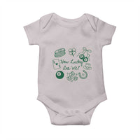 How Lucky Are We Baby Onesie Irish Shamrock Horseshoe St Patricks Day