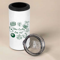 How Lucky Are We 4 in 1 Can Cooler Tumbler Irish Shamrock Horseshoe St Patricks Day
