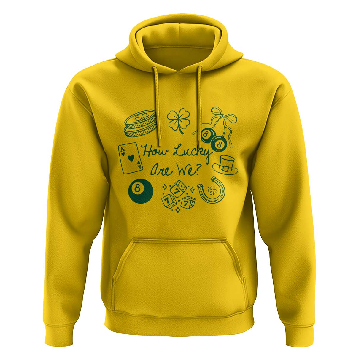 How Lucky Are We Hoodie Irish Shamrock Horseshoe St Patricks Day