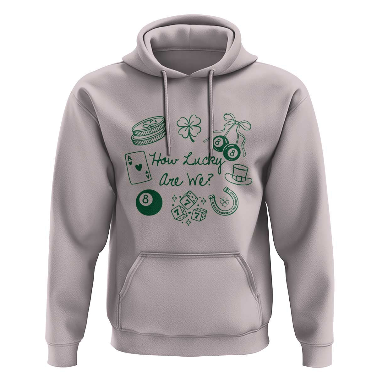 How Lucky Are We Hoodie Irish Shamrock Horseshoe St Patricks Day