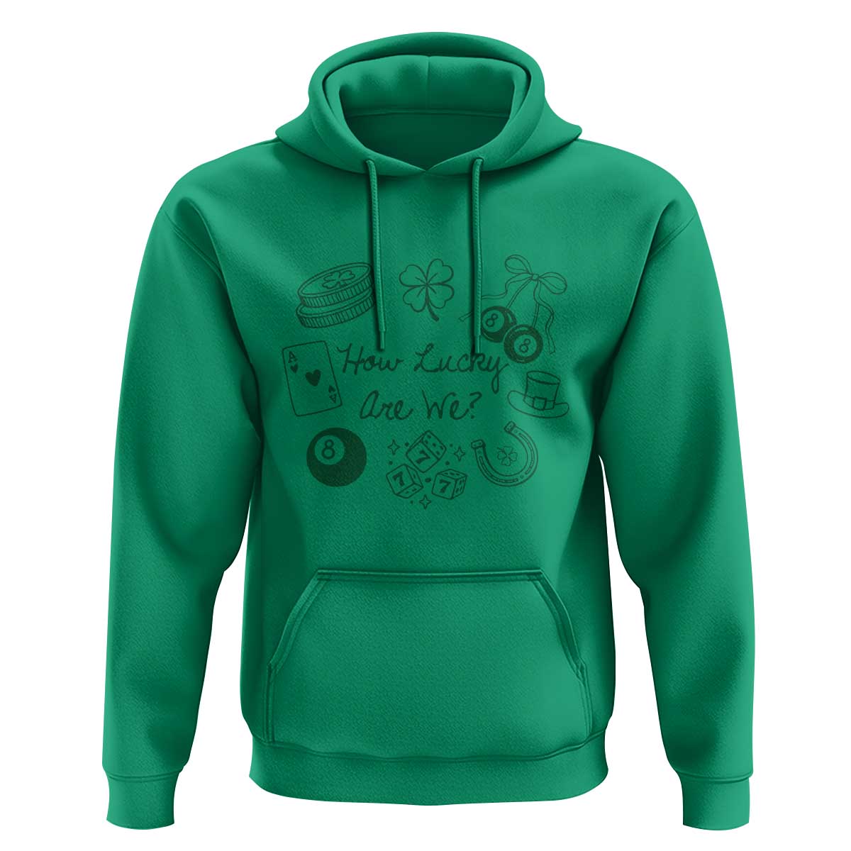 How Lucky Are We Hoodie Irish Shamrock Horseshoe St Patricks Day