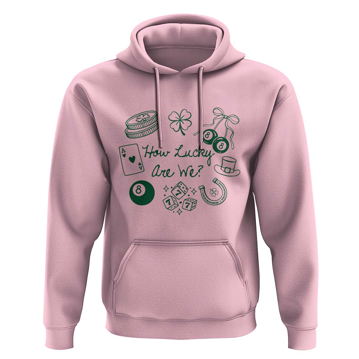 How Lucky Are We Hoodie Irish Shamrock Horseshoe St Patricks Day