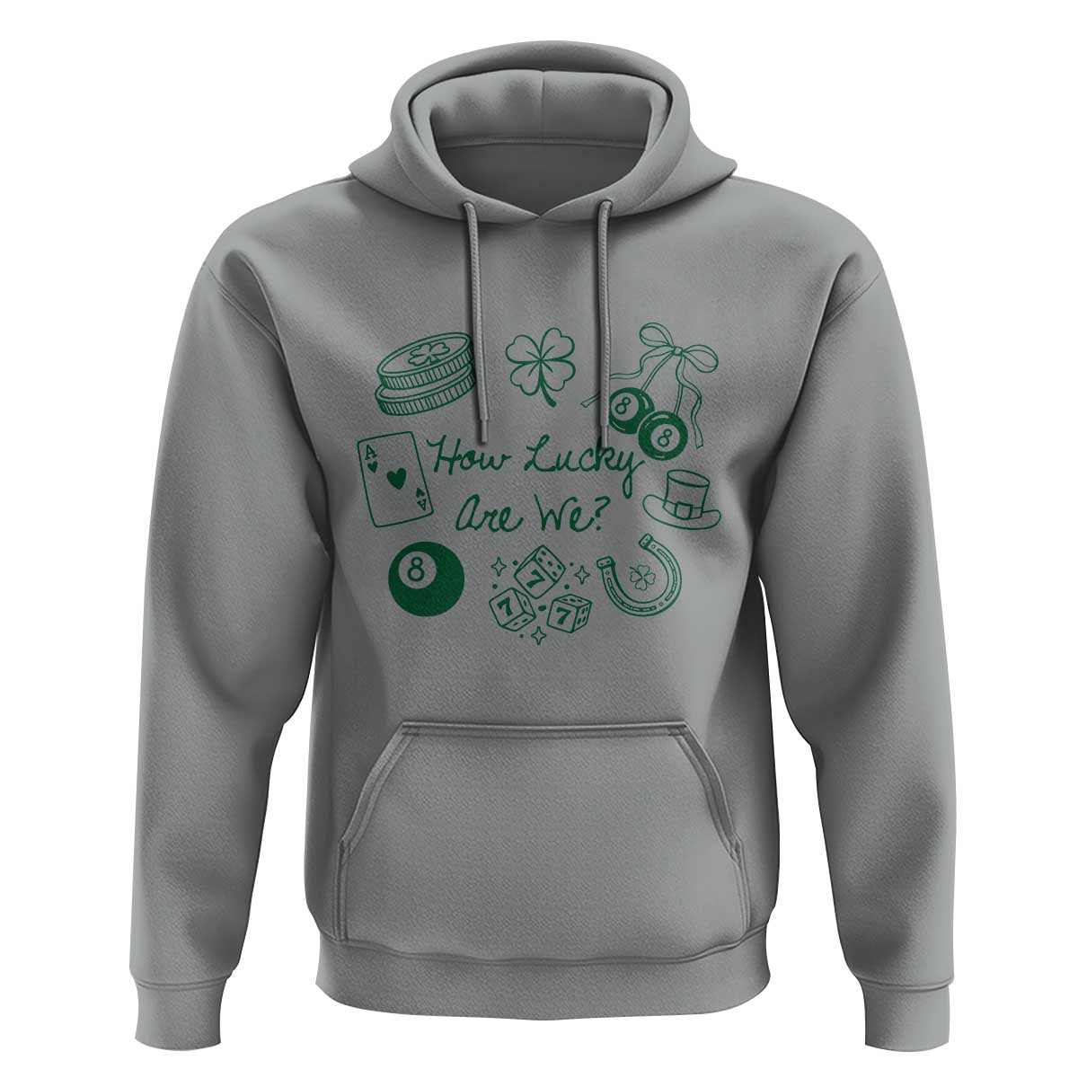 How Lucky Are We Hoodie Irish Shamrock Horseshoe St Patricks Day